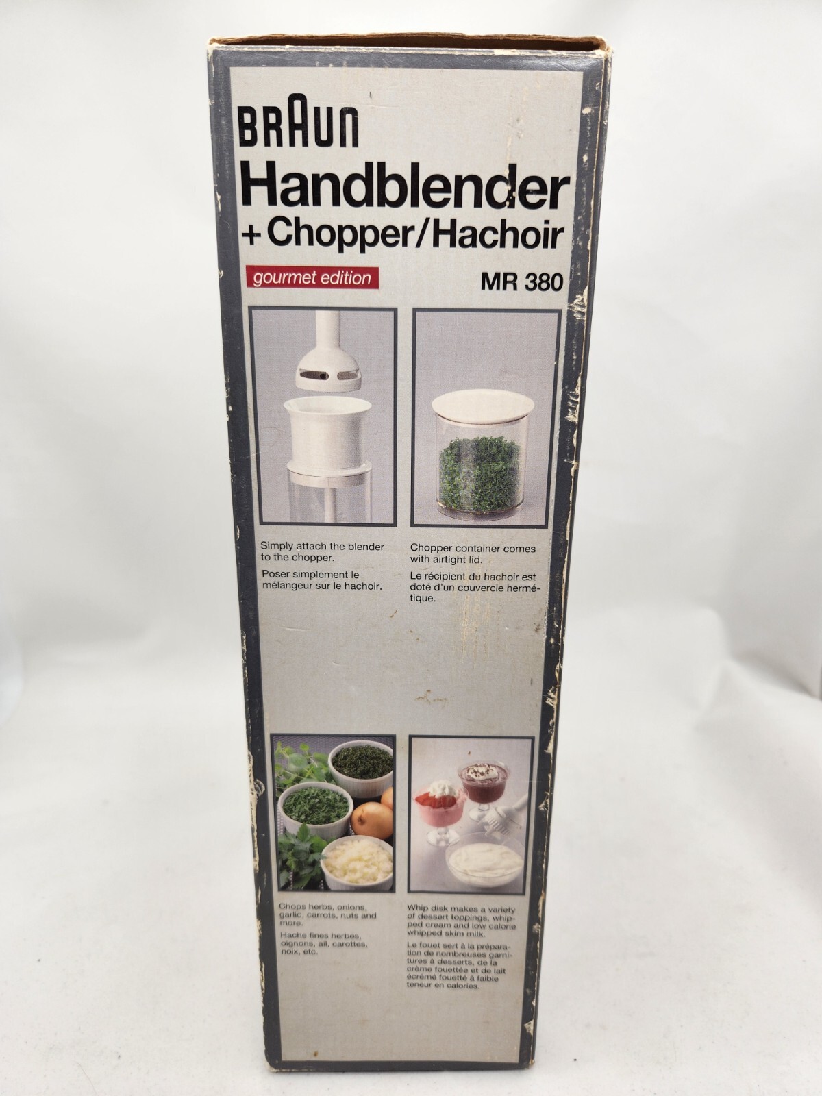 Braun Hand Blender +Chopper Gourmet Edition MR 380 In Box - Works Great!