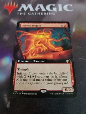 Mtg. 2x Inferno Project. Extended Art. Commander 2021. Nm