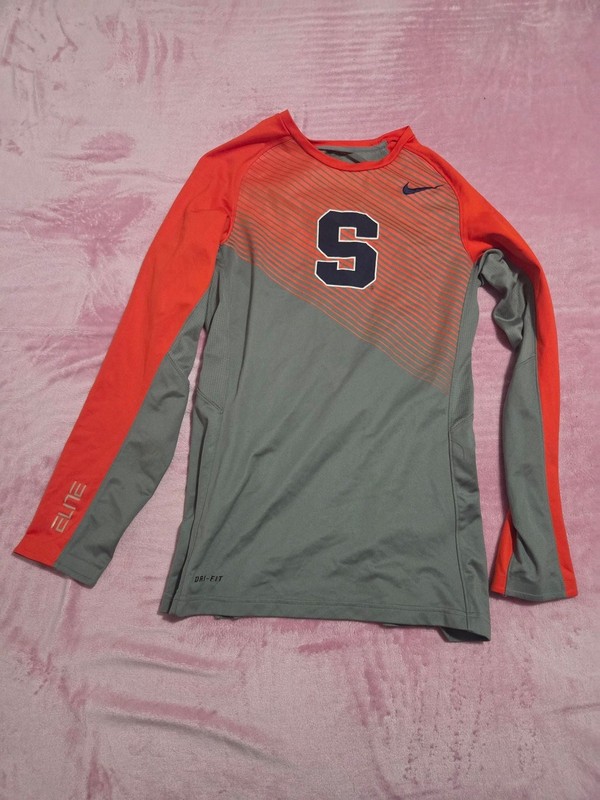 Nike Elite Syracuse Orange Dri-Fit Long Sleeve Shooting Shirt