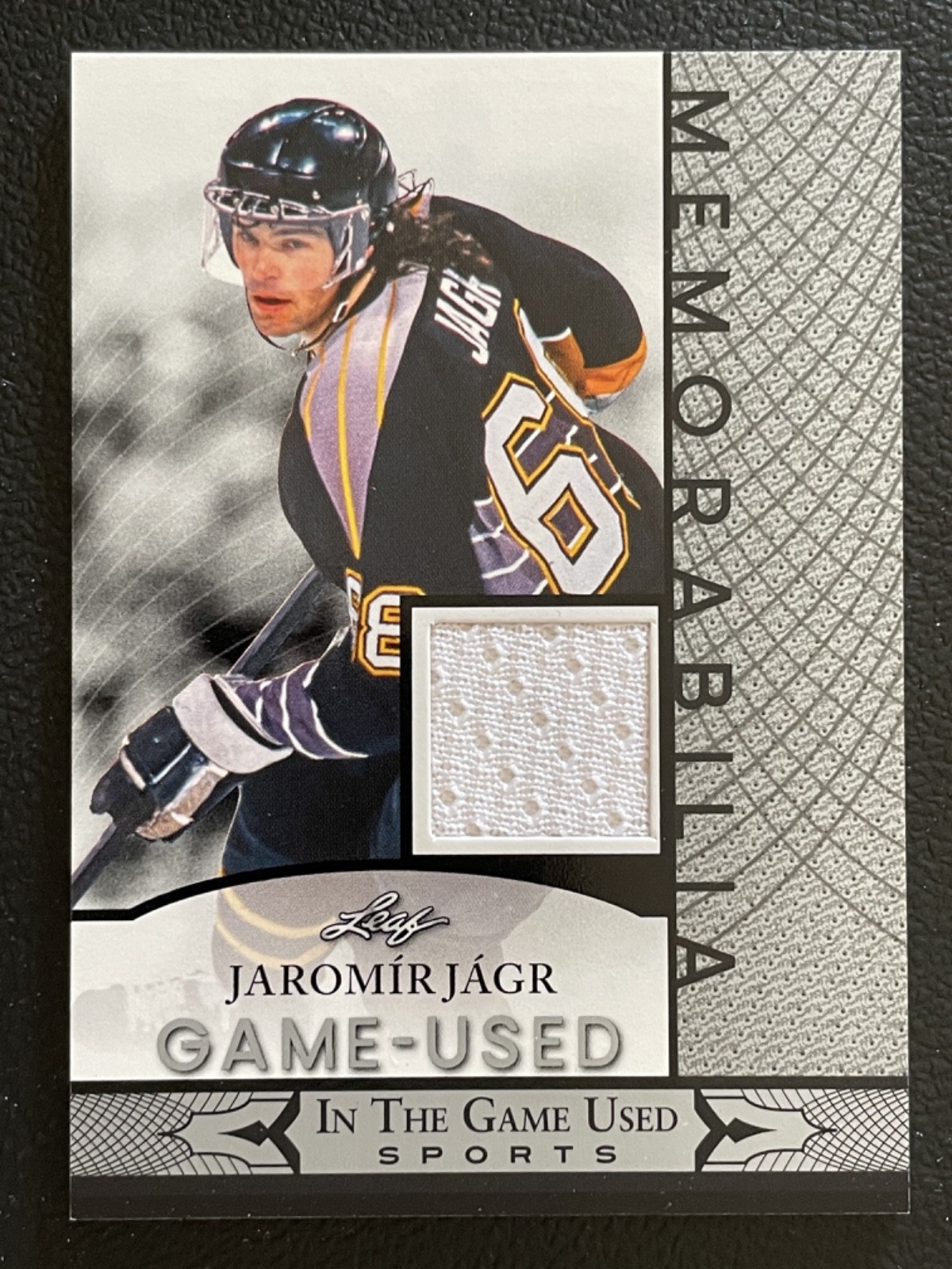 2024 Leaf In The Game Used Memorabilia Silver Jaromír Jágr Jersey