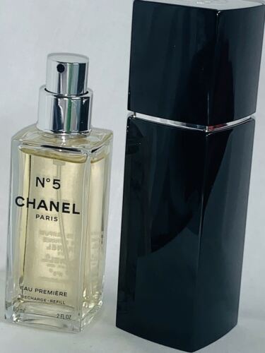 Parfum No.5 Eau Premiere 2 oz Vintage 2007 made France Refill + Black Case
