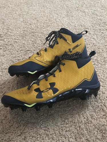Notre Dame Irish Football Under Armour Team Issued 2017 Cleats Used Size 14 ND