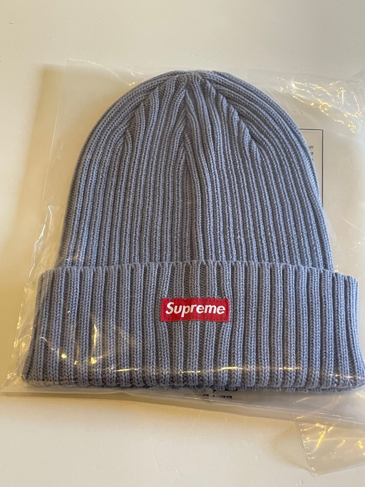 Supreme Overdyed Beanie•Slate Blue color• Red BOX LOGO New Supreme Overdyed Beanie•Slate Blue color• Red BOX LOGO New