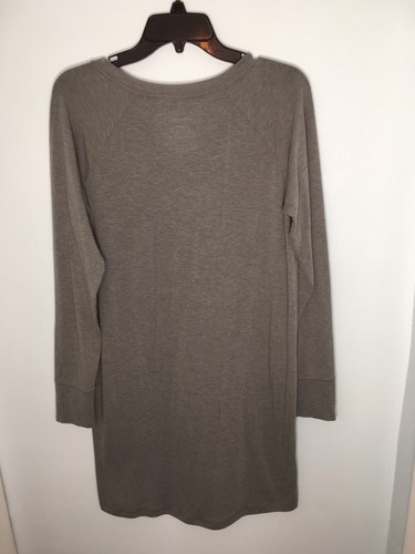 Xhilaration Sleepwear Long Shirt Size M Monday Gray