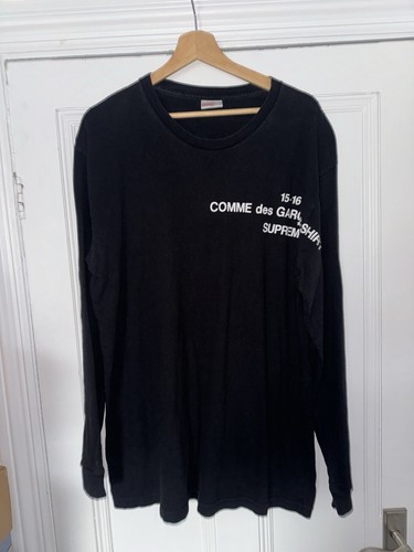 supreme comme des garcons long sleeve t shirt XL FW15 | eBay UK