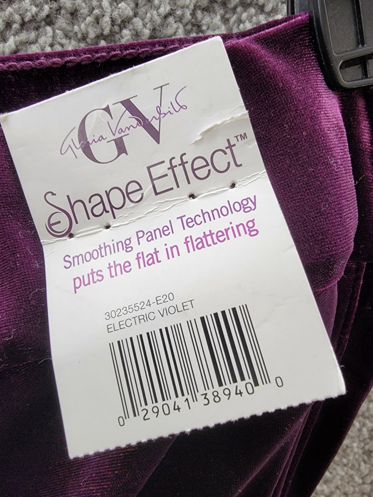 Gloria Vanderbilt High-Rise Wide-Leg Velvet Pants Women's 6 Electric Violet - Picture 17 of 17