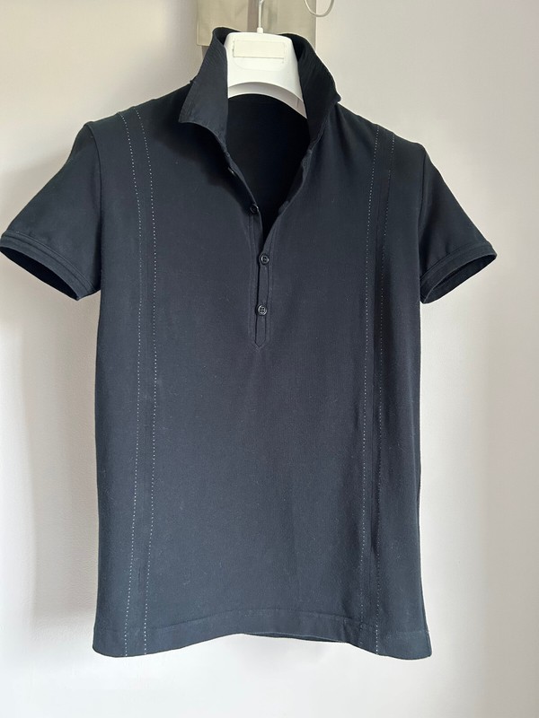 Polo Vintage Noir Manches Courtes Bikkembergs, Taille M, Tbe