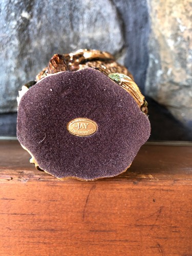 JAY STRONGWATER MILO OWL FIGURINE, NATURAL FINISH