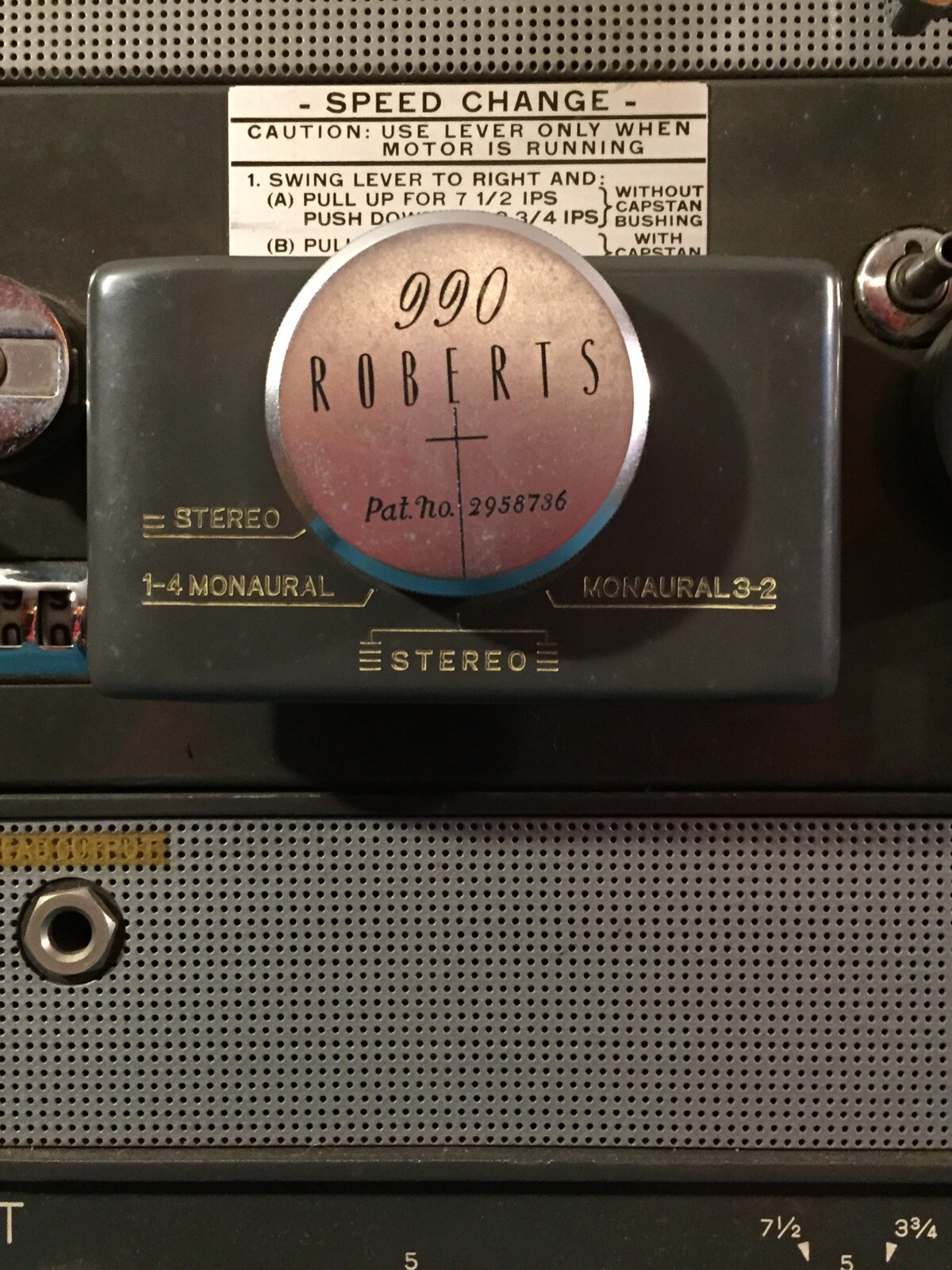 Vintage 1960's Roberts 990 Reel To Reel 2 Channel Powers Up Selling As Is Parts