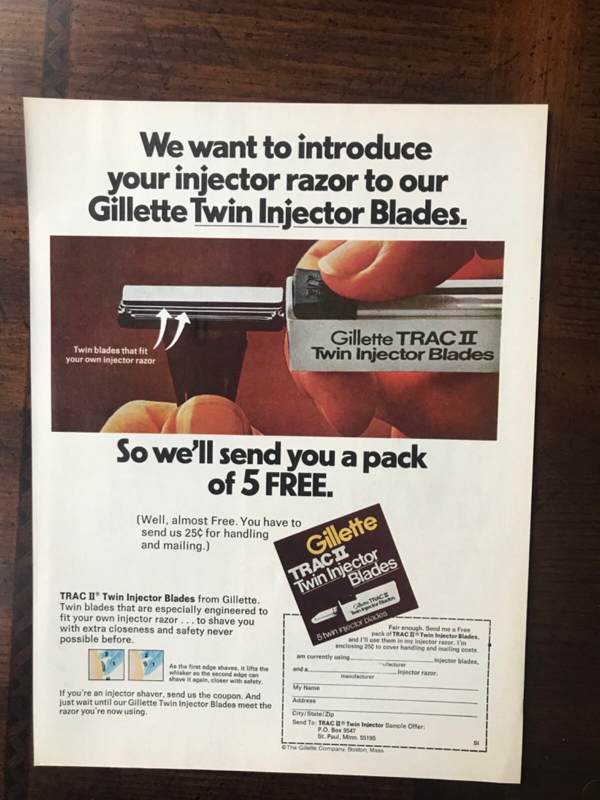 1974-vintage-original-print-ad-gillette-trac-ii-twin-ejector-razor-blades-ebay