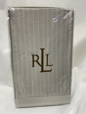 NEW! Ralph Lauren ODEON STRIPE GRAY King Pillowcases 2PC Piece VINTAGE Bedroom 