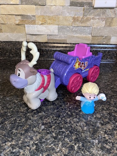 Fisher Price 2020 Little People Disney Frozen Wagon Vehicle w/ Elsa Figure