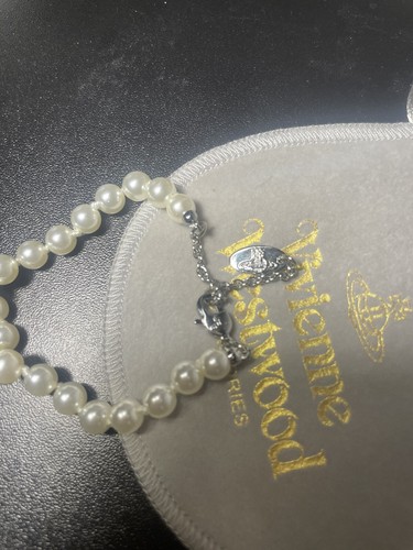 小物 Vivienne Westwood Vivienne Westwood Necklace Clip Orb Pearl Silver IN BOX