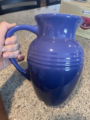 Le Creuset Blue Stoneware Pitcher