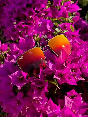 Pre-owned Maui Jim Polarized Sunglasses  Aeko Mj886-02 55 16 140 Mat Black Hawaii Lava Lens