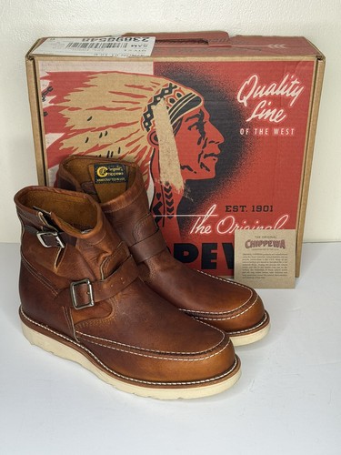 Pre-owned Chippewa Original Elsmere 7" Wedge Pull On Toe Boot Tan 10e 1901m08 In Brown