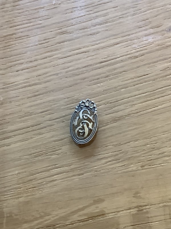 Monnogramme En Argent Massif Gs Ou Sg Initial Shabby  2cm