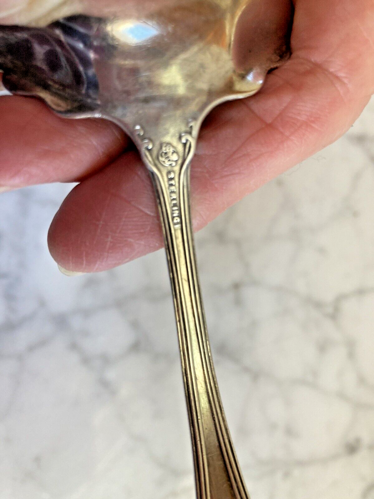 Antique Sterling Silver Frank W Smith Silver Co. Priscilla Cream Ladle Nouveau