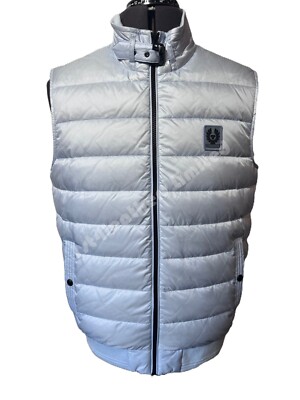 BELSTAFF CIRCUIT DOWN PUFFA GILET SKY BLUE UK44 2XL RRP £295 BNWT