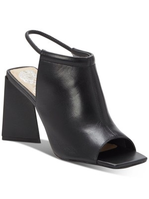 

VINCE CAMUTO Женские черные кожаные сандалии с открытой пяткой Avangila Flare, размер 8,5 м, Черный, VC-AVANGILA