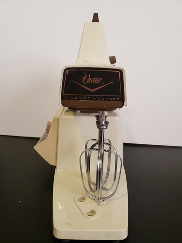 Vintage Yellow 10 Speed Oster Regency Kitchen Center Blender/Mixer Works 100%