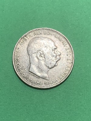 1914 Imperial Austria Silver 1 Corona (A0889)