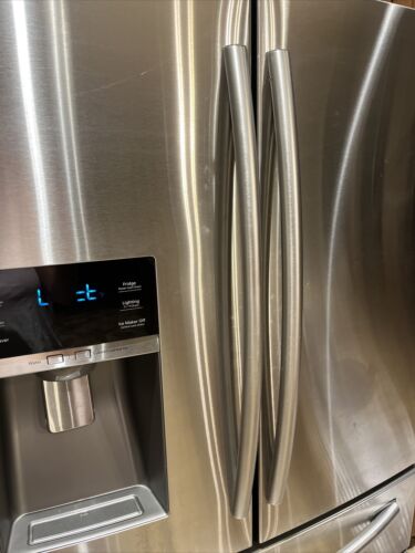 Samsung RF28HMEDBSR/AA Refrigerator Left Door Handle Stainless Steel w 2 screws
