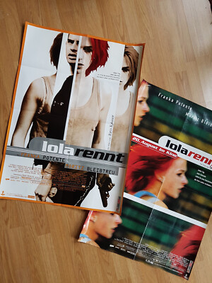 RUN LOLA RUN  German 1-sheet poster  Style A & B !  first release 1998  POTENTE