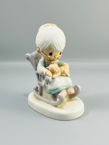 Vintage 1979 Precious Moments Jonathan & David The Purr-fect Grandma Figurine