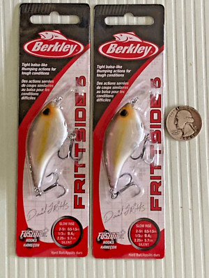 NEW LOT 2 Berkley Frittside Crankbaits LURES JR 2'' sz5 1/4 oz Ghost Morning Dawn