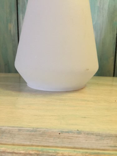 Vintage White Mid Century Tension Pole Lamp Shade Replacement Glass Globes MCM
