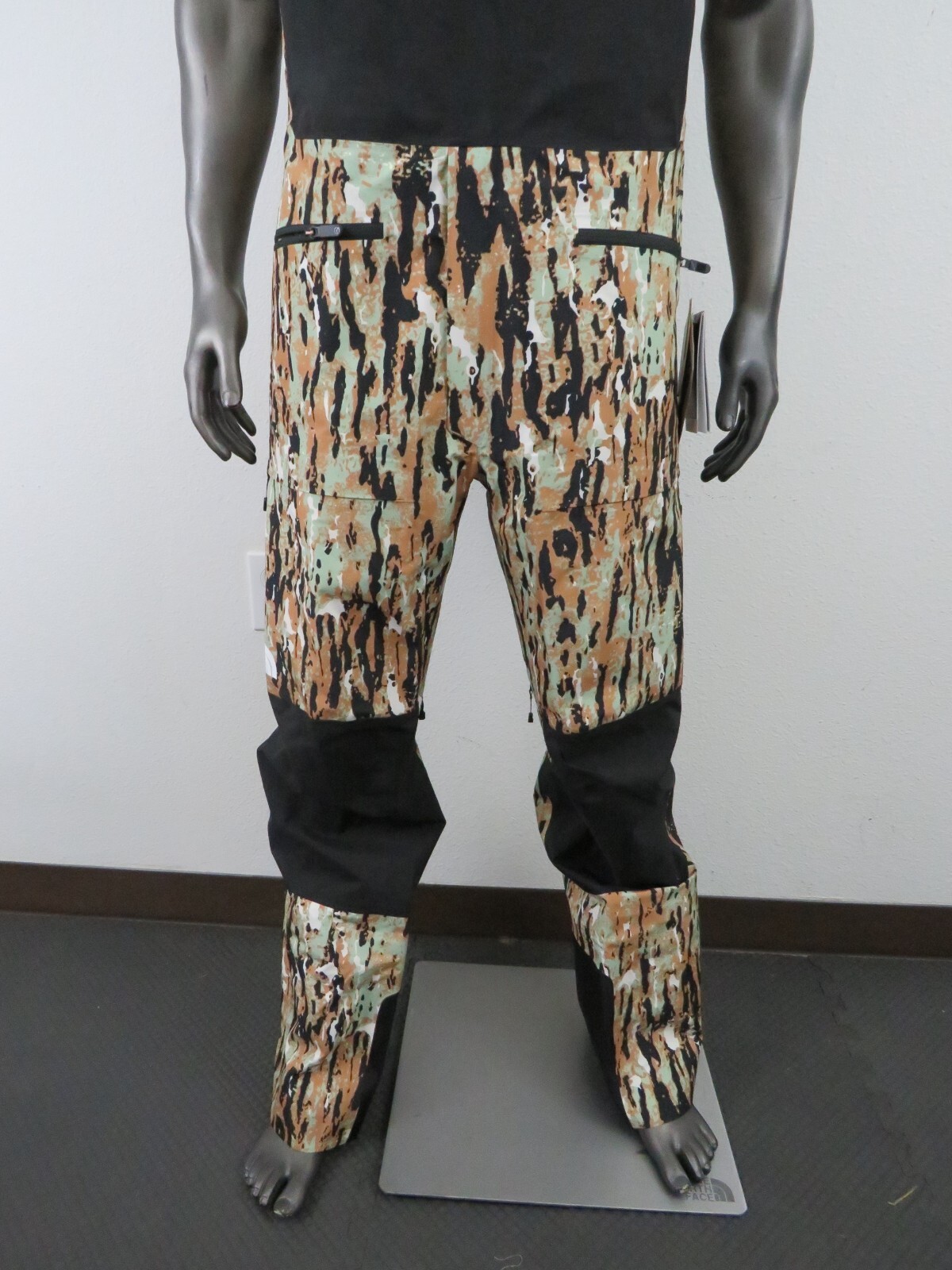 Pre-owned The North Face Mens North Face Summit Verbier Waterproof Gtx Gore Tex Shell Ski Bibs Pant Almon In Black