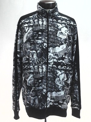 PUMA T7 Track Jacket Graffiti w Logo Gray Scale Zip 1968 Legend is Born Mens New