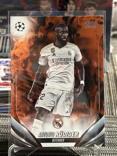 2023-24 TOPPS UEFA COMPETITIONS ANTONIO RUDIGER RED INFERNO
