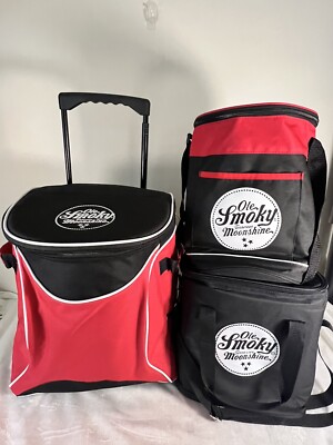 Ole Smoky Tennessee Moonshine Soft Coolers~Set Of 3~Insulated Bags~wheels/handle