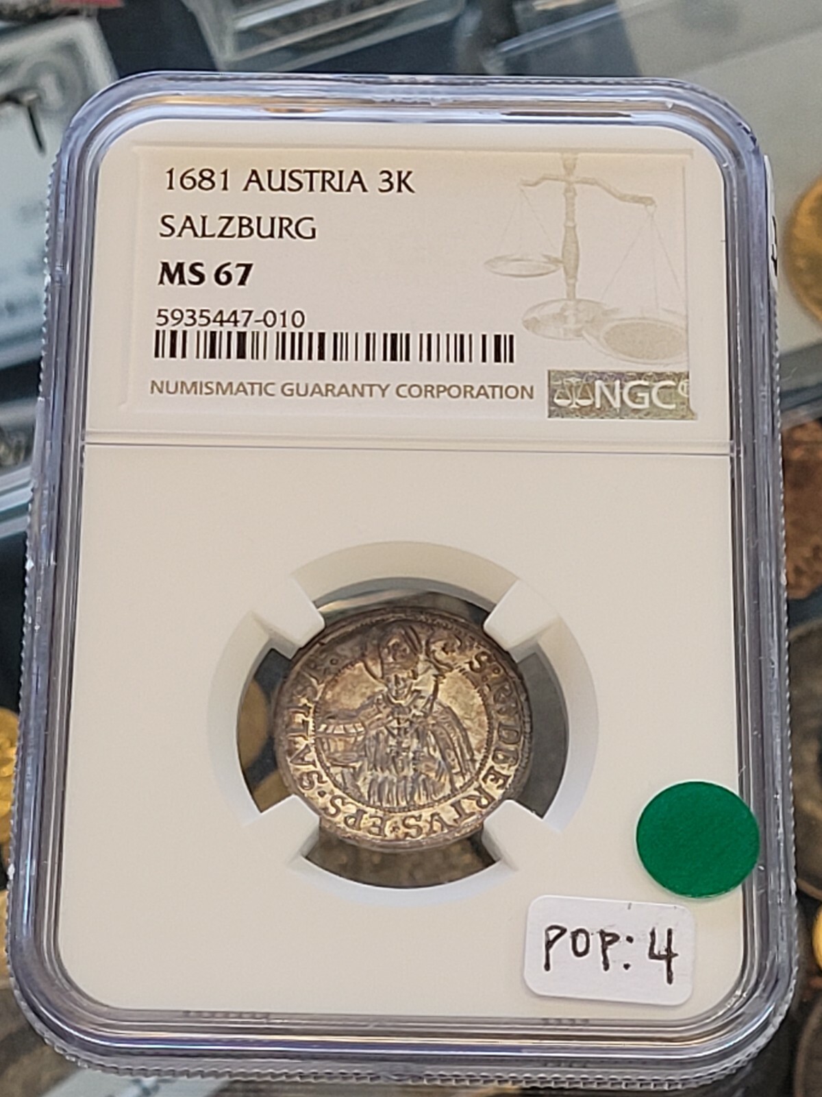1681 Austria 3 Kreuzer Salzburg graded MS67 by NGC | eBay