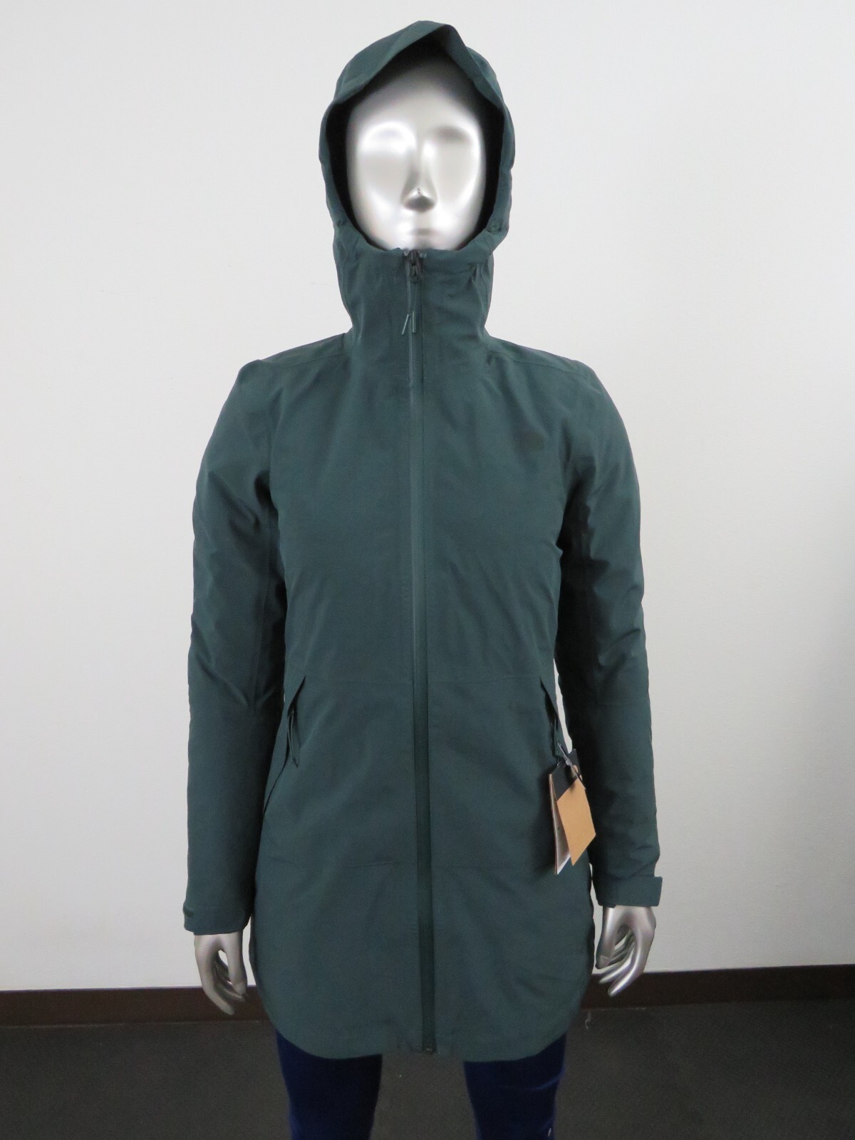 Pre-owned The North Face Womens  Thermoball Tri Climate Waterproof Insulated Parka Jacket In Green