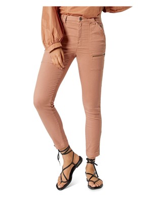 

JOIE Женские коралловые брюки с молнией и карманами до щиколотки с высокой талией, Коралл, 21-2-7024-JJ1032G