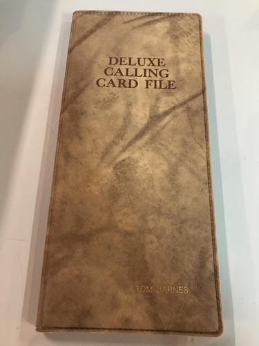 Deluxe Card File Wallet Business Card Organizer 48 Slots Tan