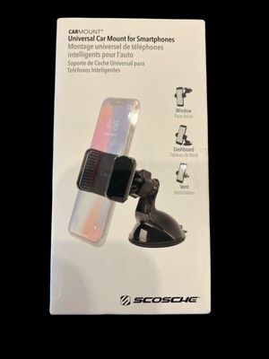 SCOSCHE Universal Car Mount for Smartphones-Black-Brand New