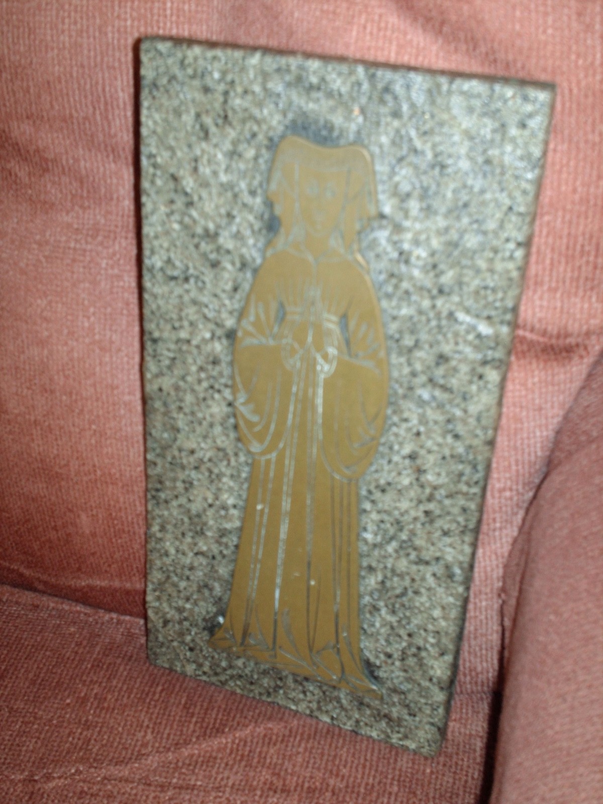 Elizabeth Poyle 1424 Hampton Poyle, Oxfordshire England Brass Figure.