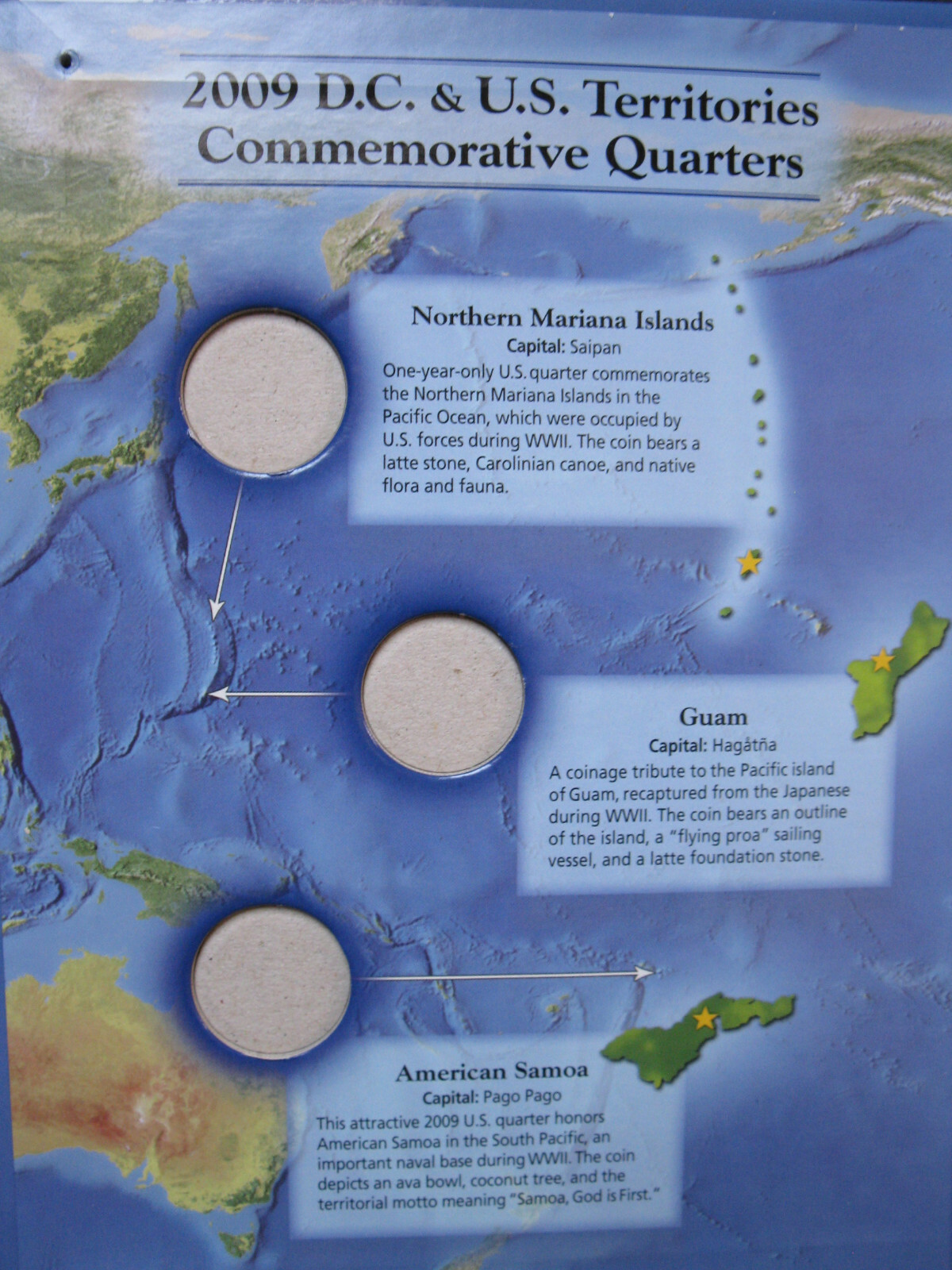 District Of Columbia & US Territories Quarter Display Book