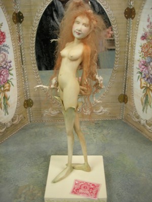 Dutch Artist Yvonne Flippse  One of a Kind Papier Clay  Fairy Superb Molding