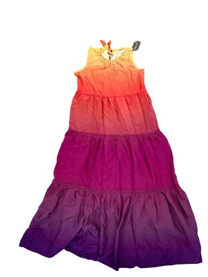 NWT Matilda Jane Enchanted Garden Waikiki Colorful Ombre Maxi Dress Women s M