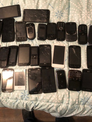Lot of 50 Plus Cell Phones for Scrap Gold PARTS