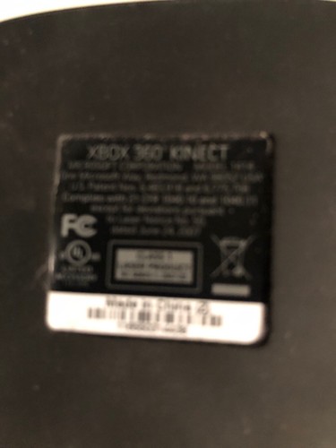 Microsoft Xbox 360 Microsoft Kinect Sensor Bar Microsoft Model 1414 - Black