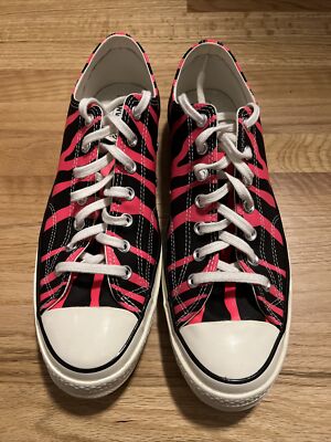 NWOT CONVERSE CHUCK 70 OX ZEBRA BLACK PINK Mens size 11.5
