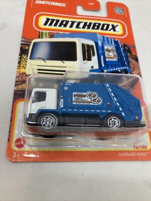 2022 MATCHBOX - GARBAGE KING 74/100 - PNW GARBAGE TRUCK Blue