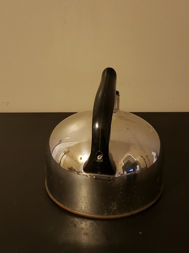 Vintage Paul Revere 1801 Stainless Steel Copper Bottom Whistling Teapot Kettle