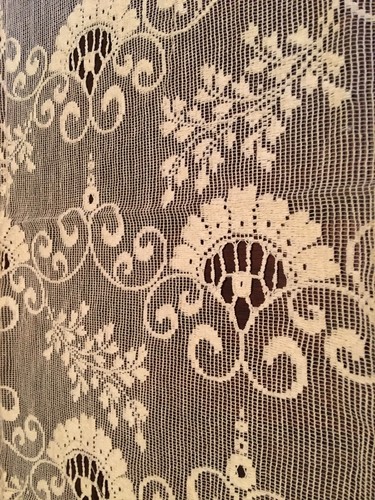 Vintage Scottish Window Lace  Panels Fan Design From UK NOS 1920-1930  10 Total!